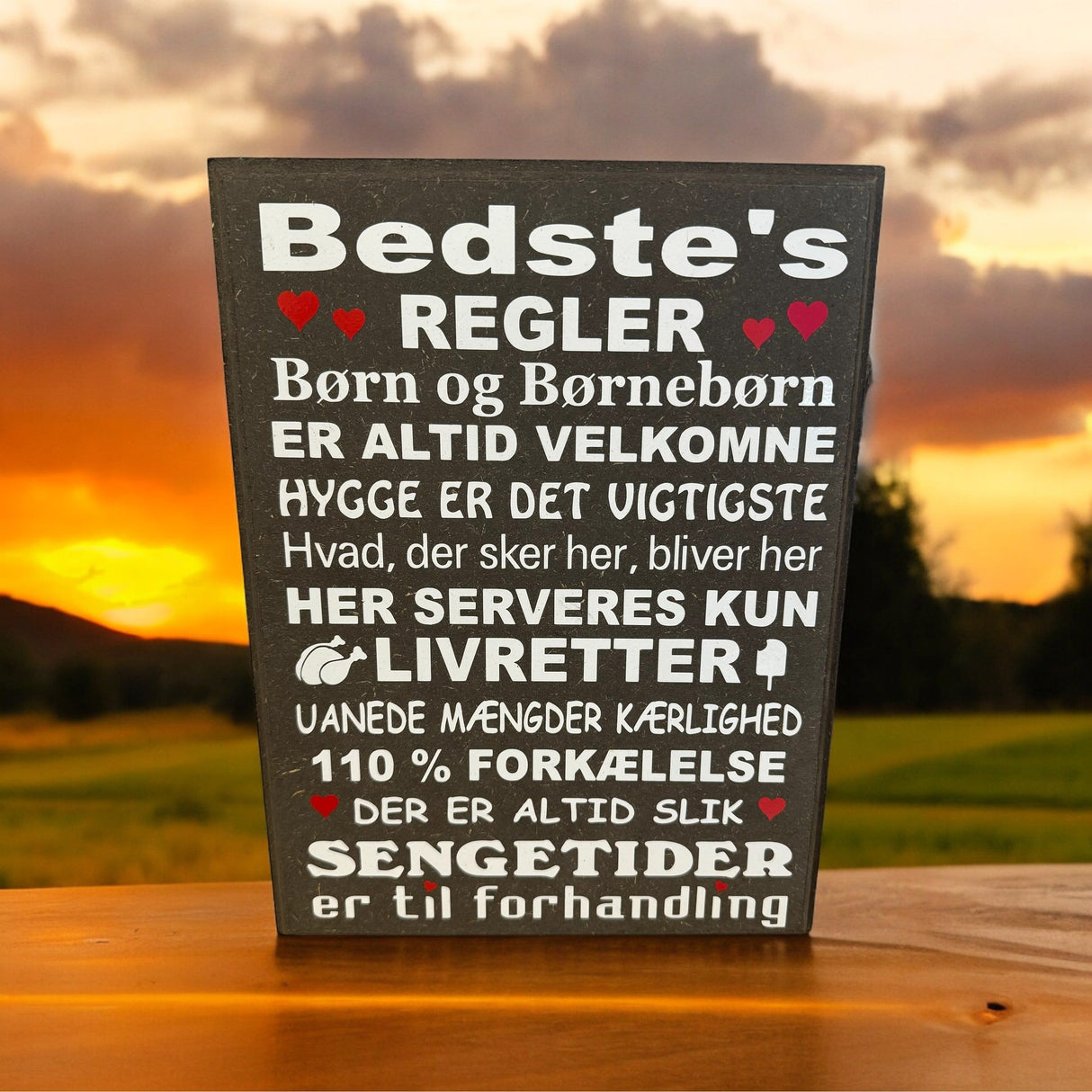 Bedstes regler skilt 30x21 cm