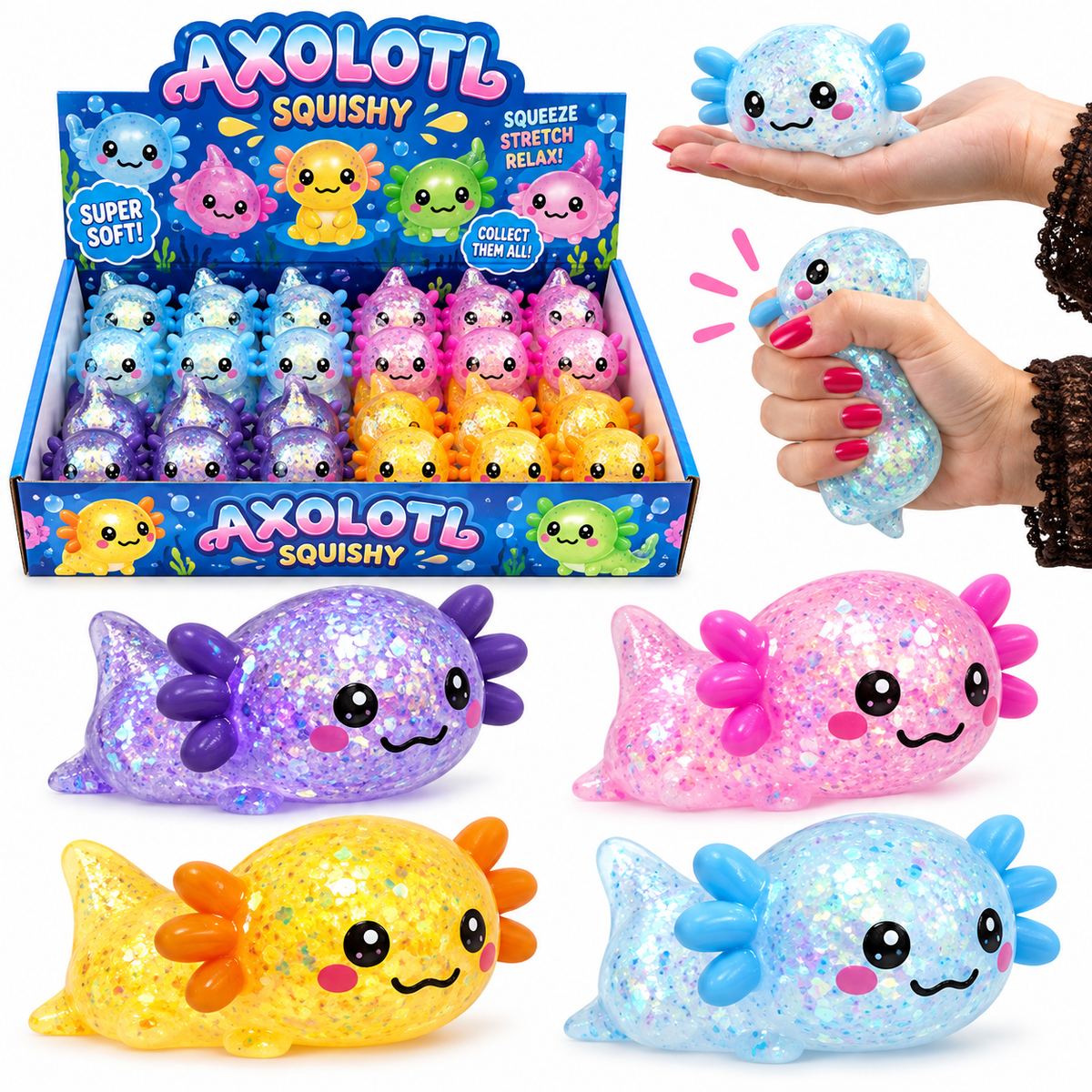Squishy sugar liggende salamander 136 gram