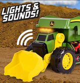 XXL 2i1 John Deere maskine med lys og lyd