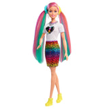 Barbie hair leopard rainbow