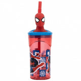 Spiderman 3D krus med sugerør