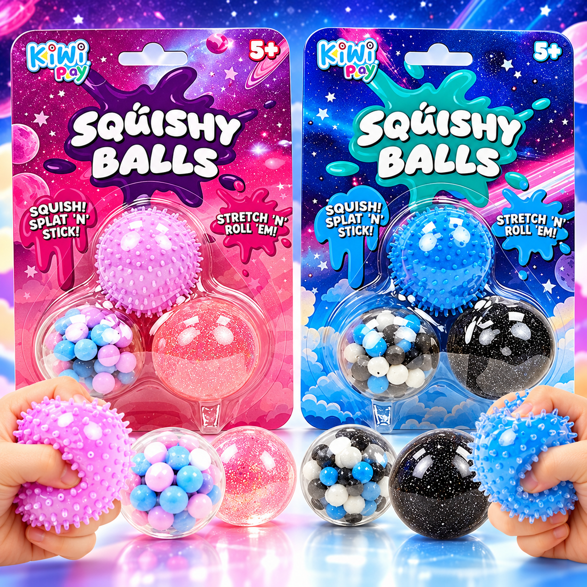 3 pack squishy balls (Ass. farve)