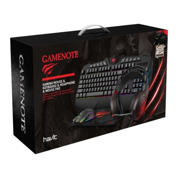 Gamerset med mus, tastatur og headset