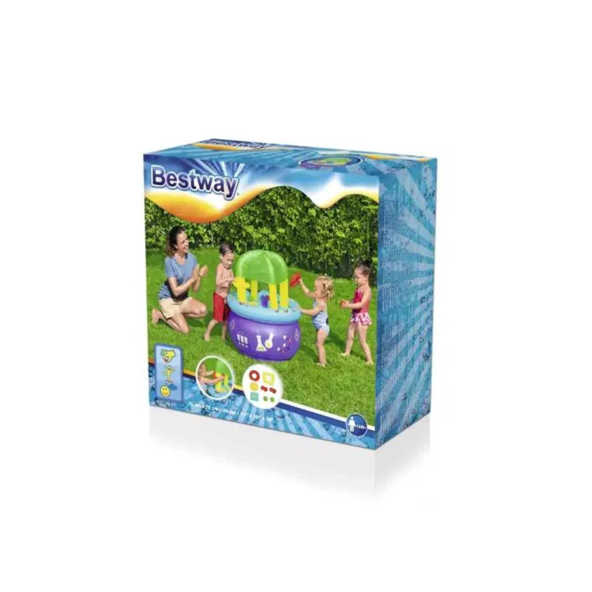 Bestway Oppustelig læringsbord 76 x 76 x 88 cm