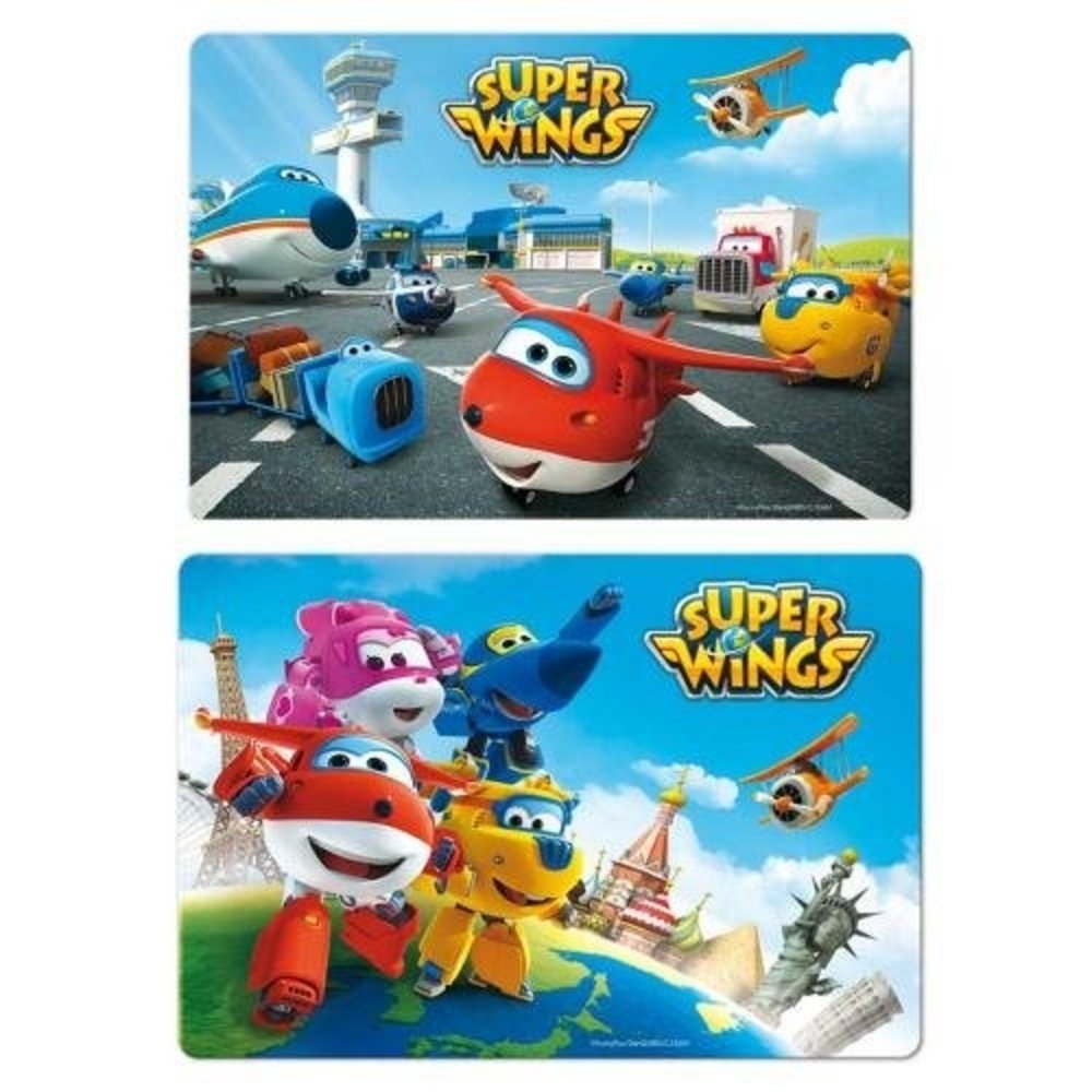 1 x Super Wings 3D dækkeserviet (2 forskellige modeller) - max 5 stk