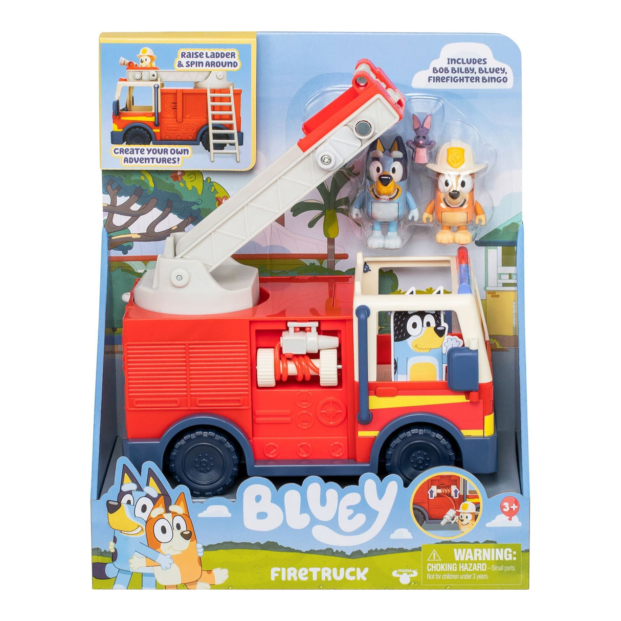 Bluey - Brandbil inkl Figurer