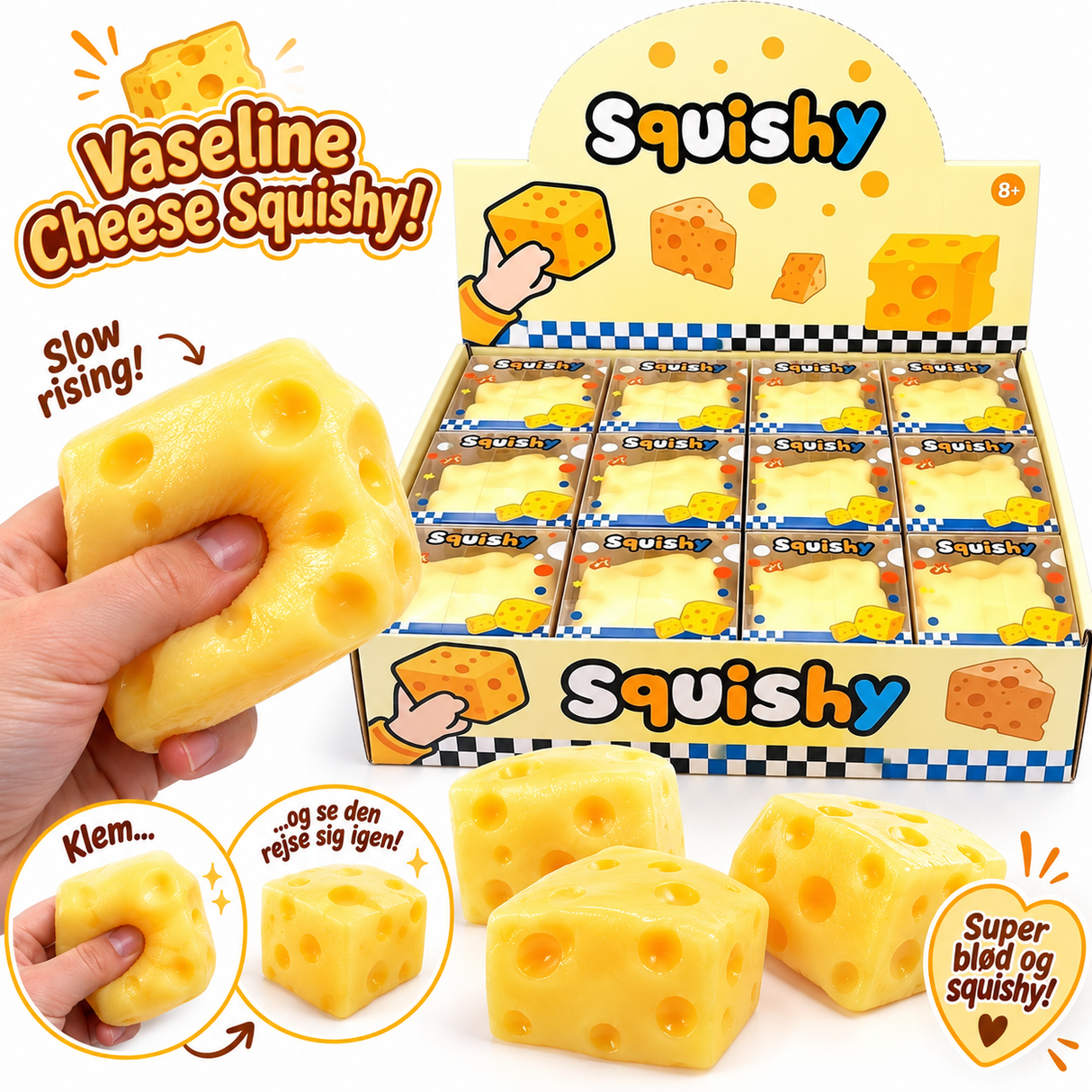 Vaseline squishy cheese 6x6 cm