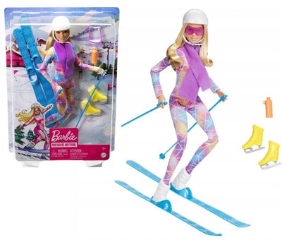 Barbie dukke på ski incl udstyr