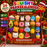 Squishy pakkekalender - 24 stk (INCL 1 XXL TIL DEN 24/12) - FORUDBESTILLING - SENDES UD FRA 1/9
