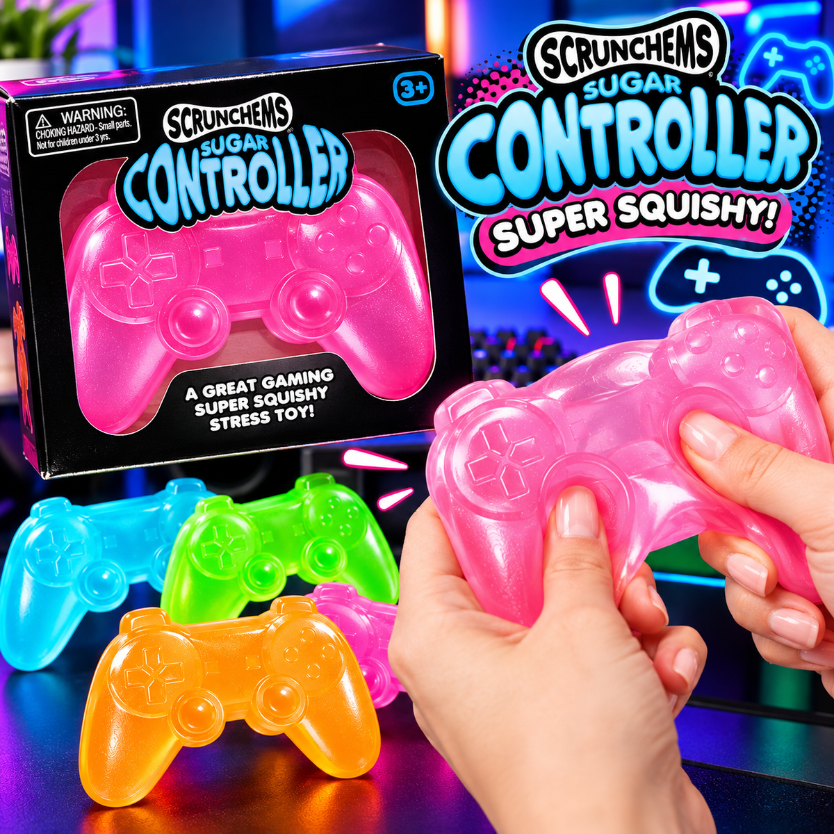 Scrunchems sugar controller 10x7 cm (ass. farve)