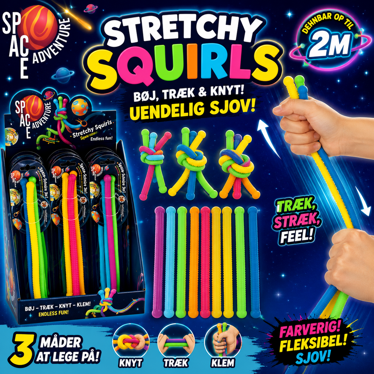Stretchy space adventure 27 cm - 3 pack