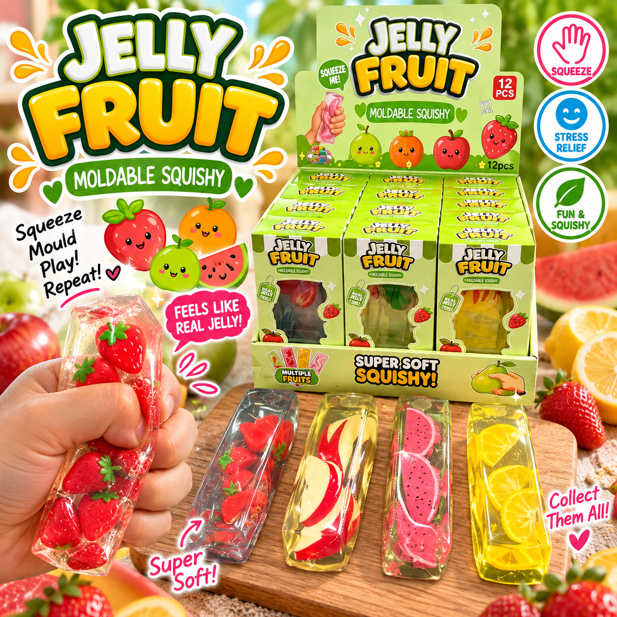 XL Squishy vaseline fruit jelly