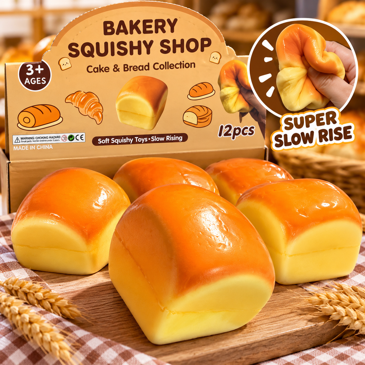 Super slow rise  Squishy brød ca 7 cm