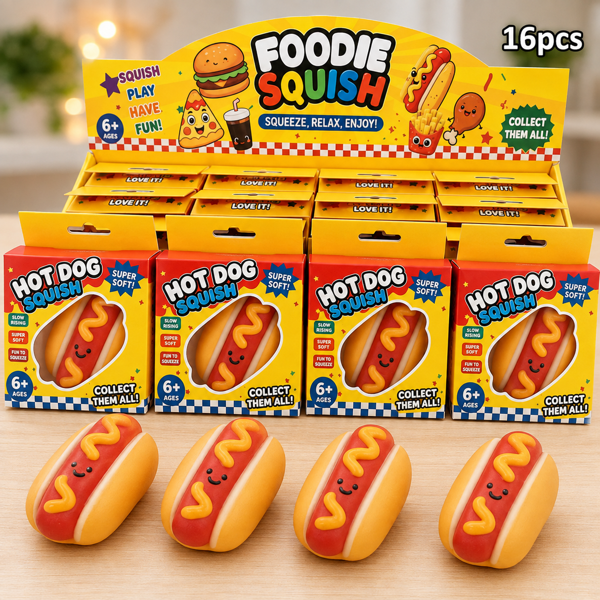 Squishy hotdog 9 cm (1 stk)