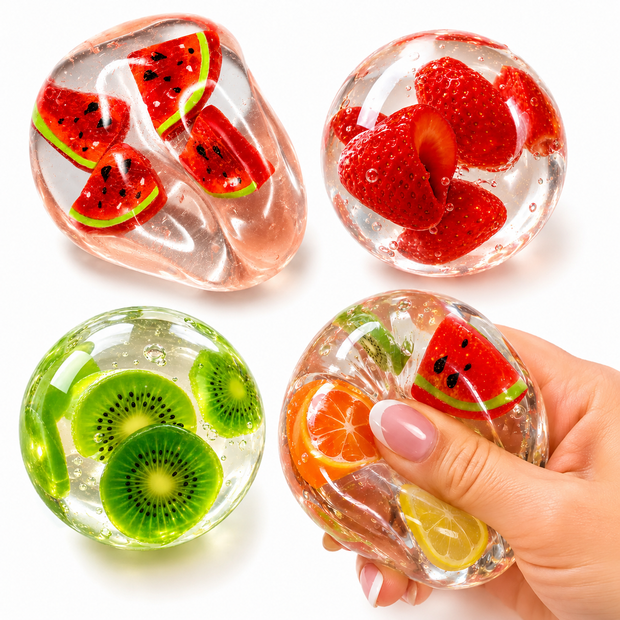 Squishy coconut oil with fruit