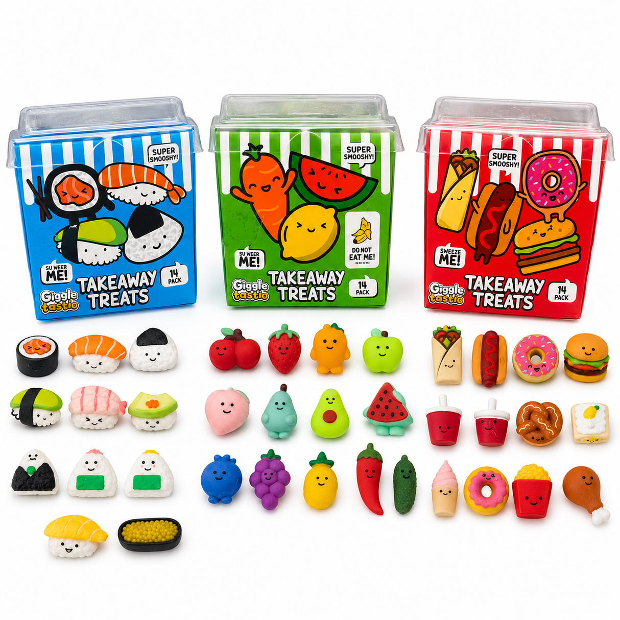 Takeaway Treats box -  squishy (14 dele i hver boks)