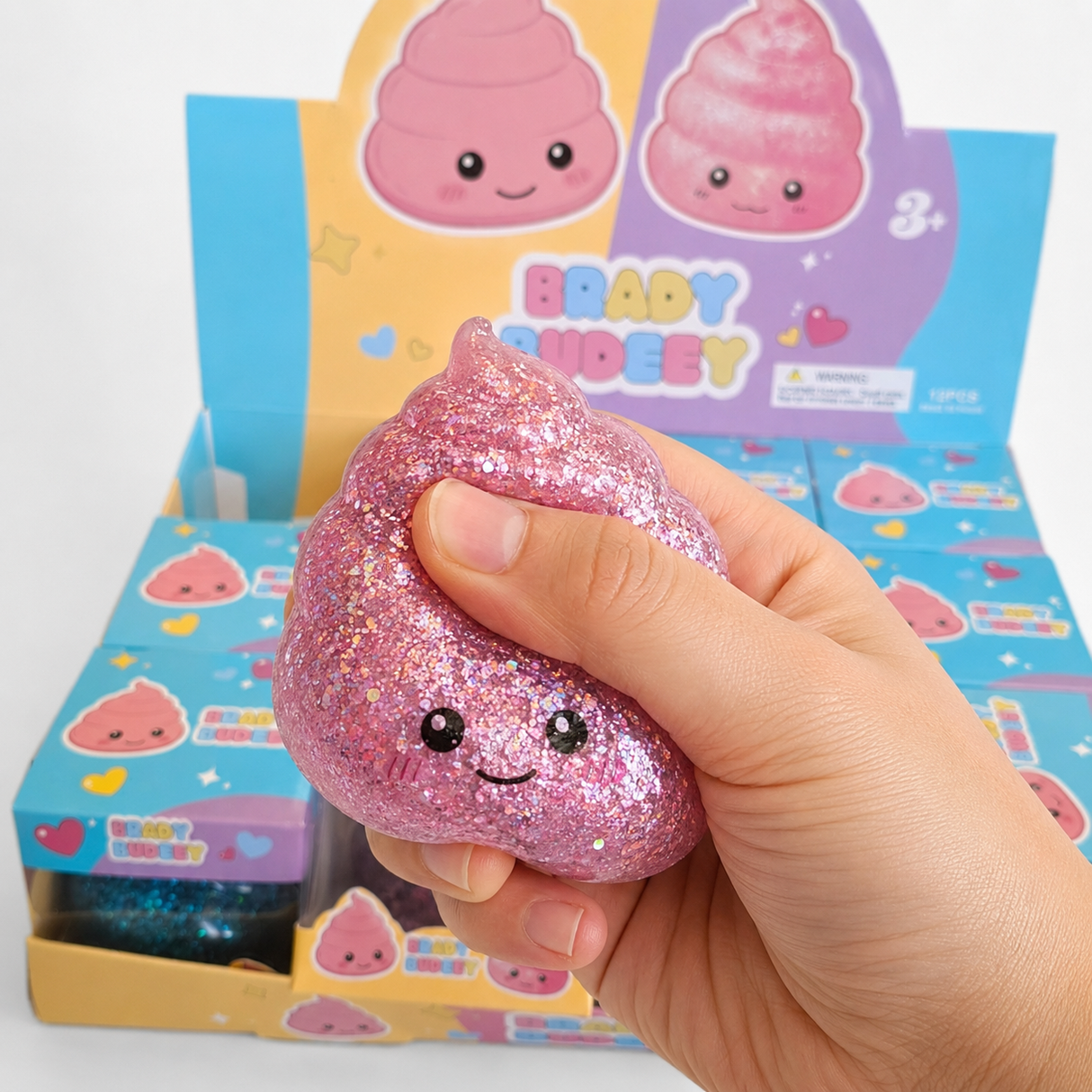Squishy glitter poop 6 cm