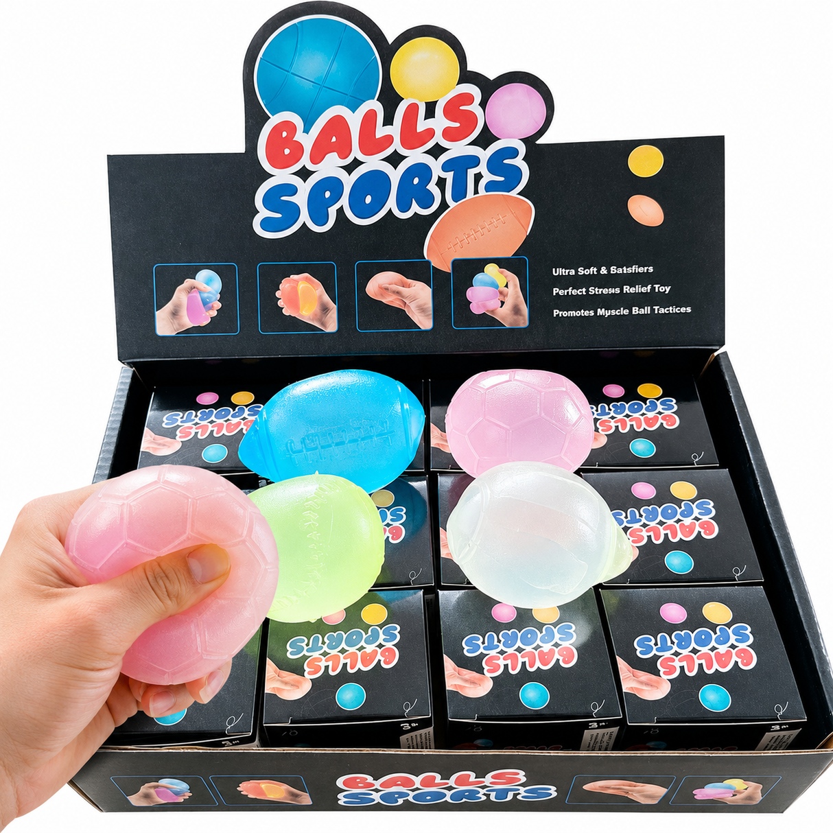 Squishy sportsball - assorteret model