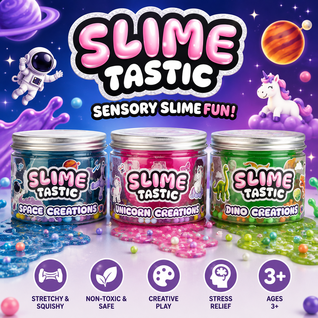 Slime Sensation mix & smash - leveres assorteret