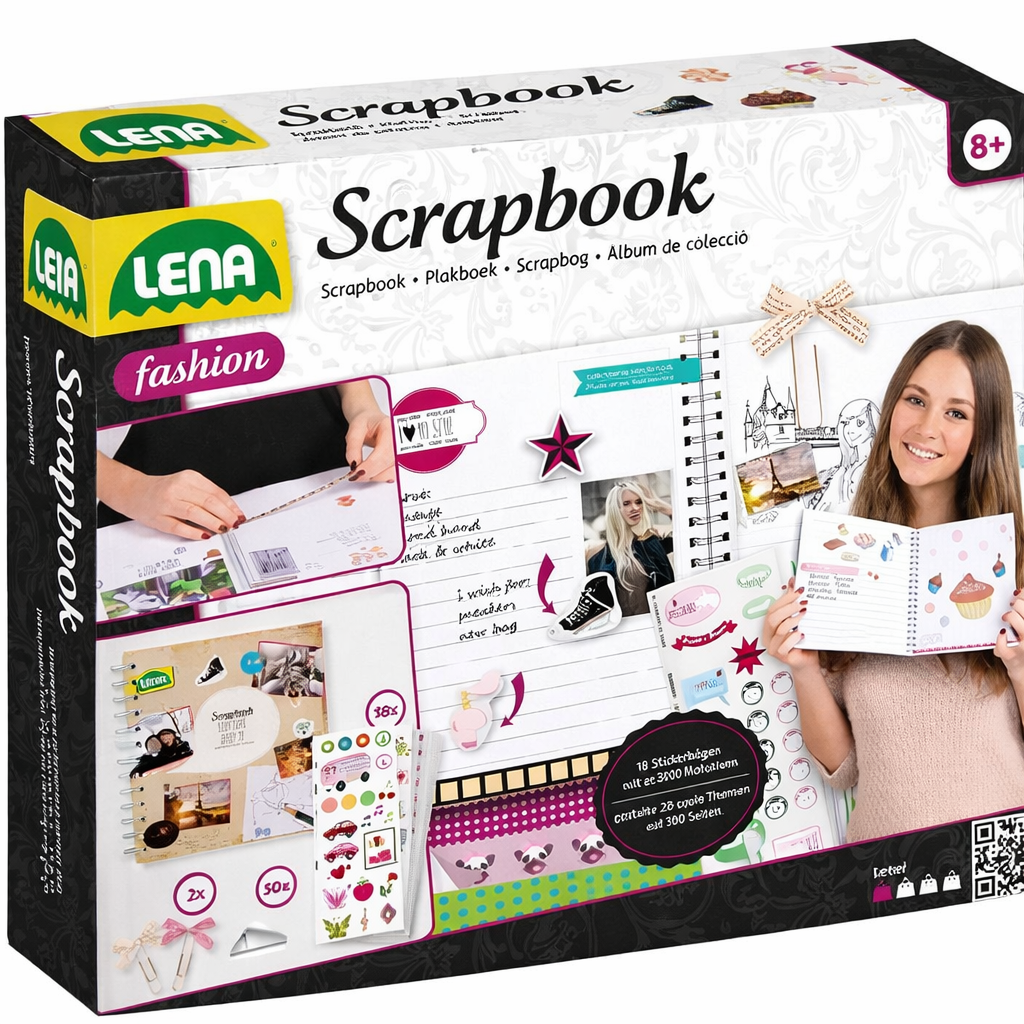 Scrapbook 20x24 cm med 70 dele