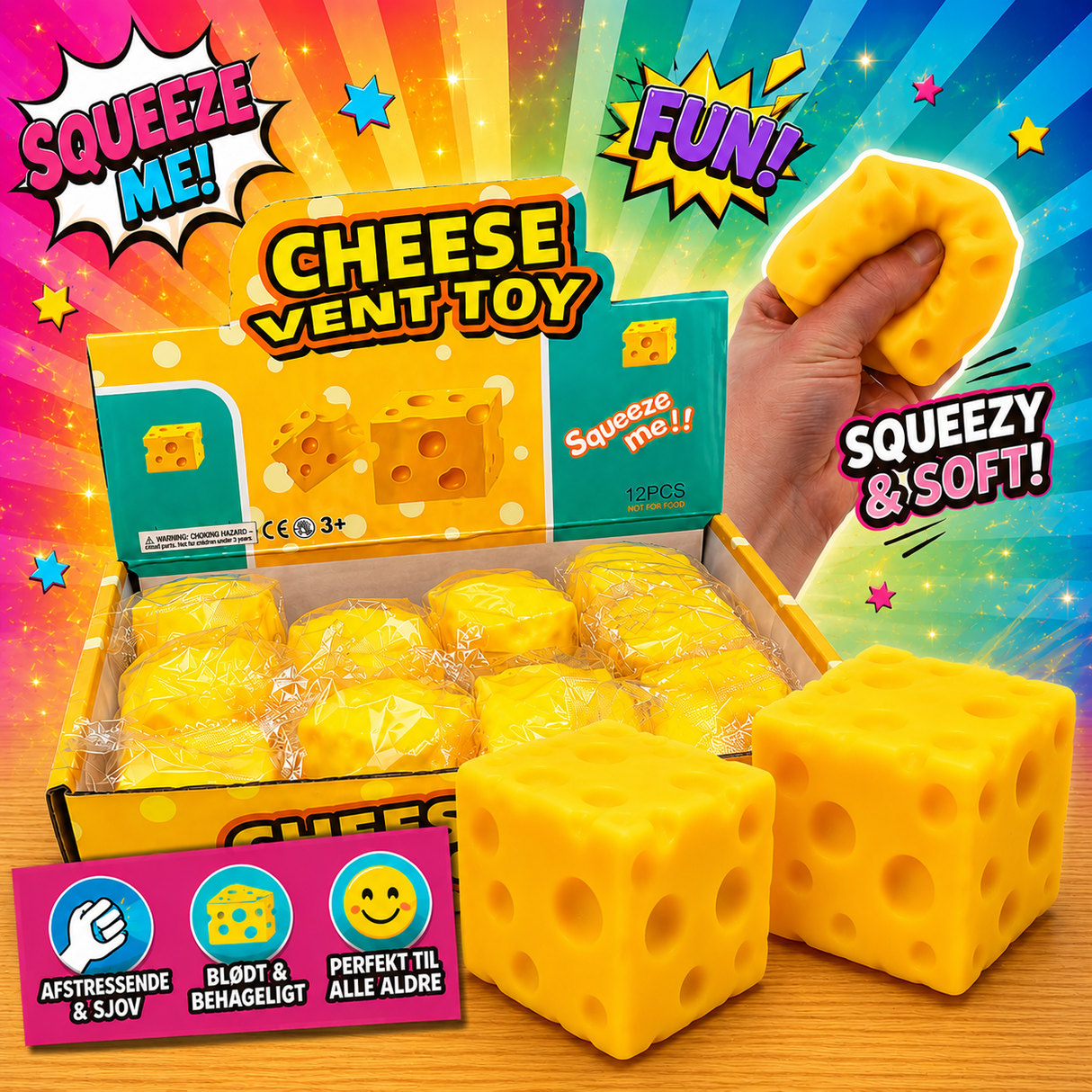 Squishy Cheese 7x7x7 cm