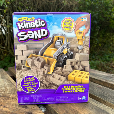 Kinetic sand 2i1 byggeplads legesæt