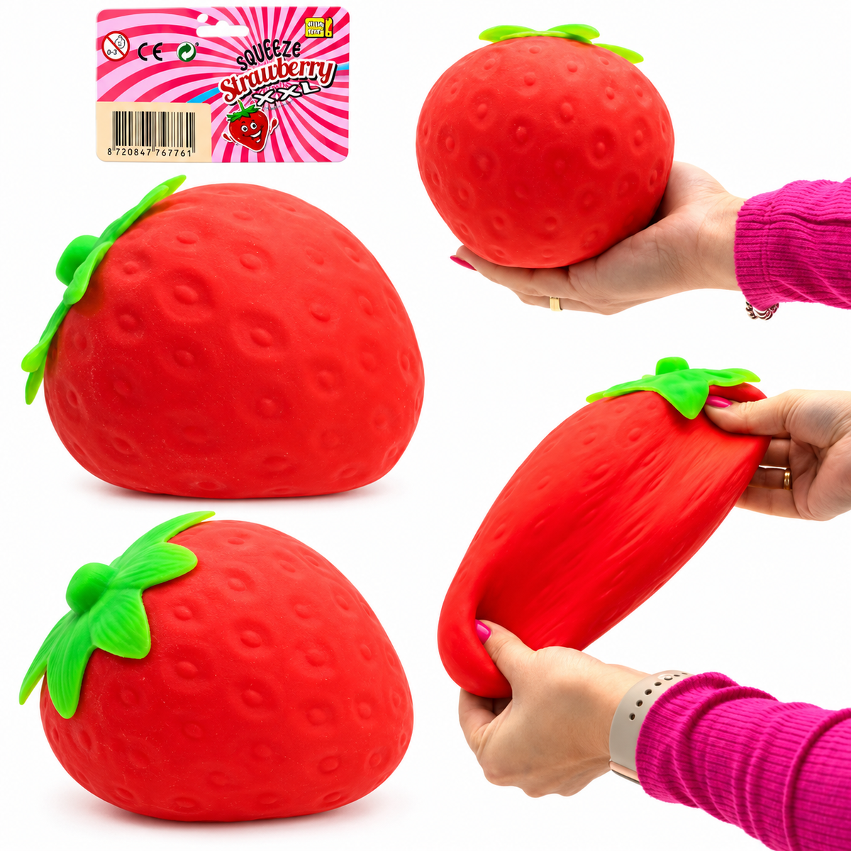 XXL Jordbær squishy