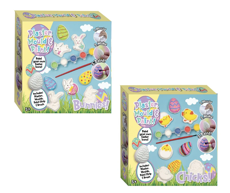 Kreativt sæt med kanin eller kyllinger 16x16 cm (Tilfældig model)