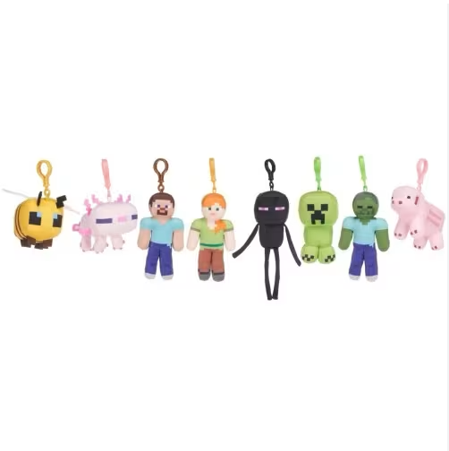 Minecraft bagclip bamse 15 cm (Assorteret model)