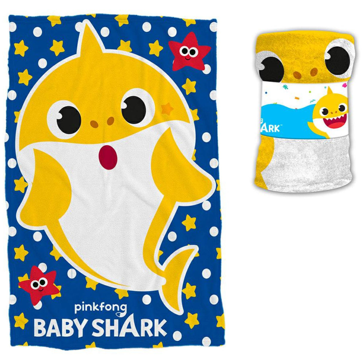 Babyshark Blødt fleecetæppe 90x140 cm