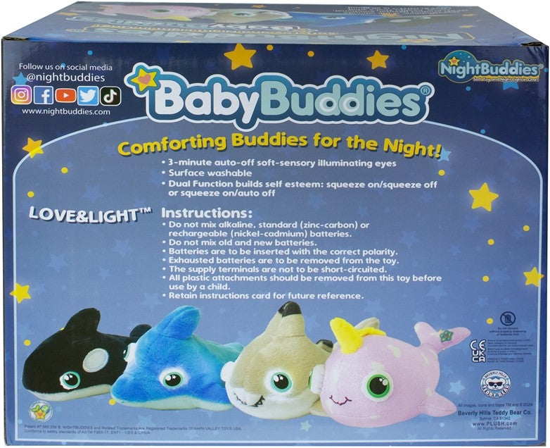 Night buddies bamse med lys (Leveres assorteret)