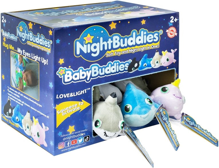 Night buddies bamse med lys (Leveres assorteret)