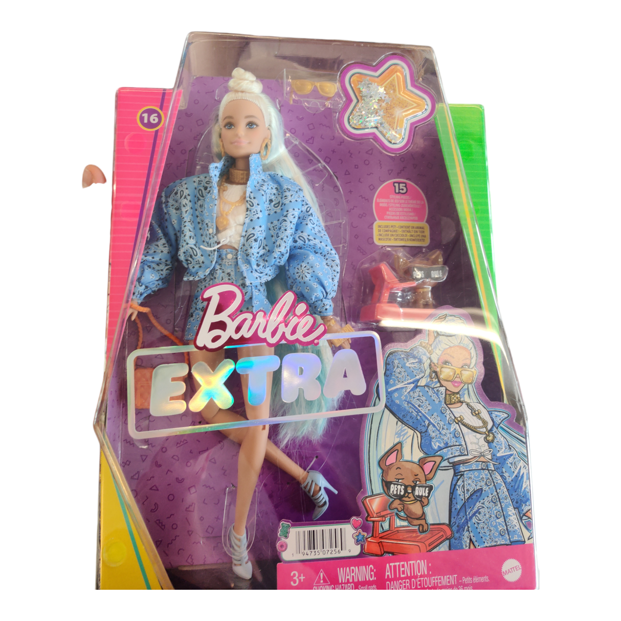 Barbie Ekstra dukke med tilbehør