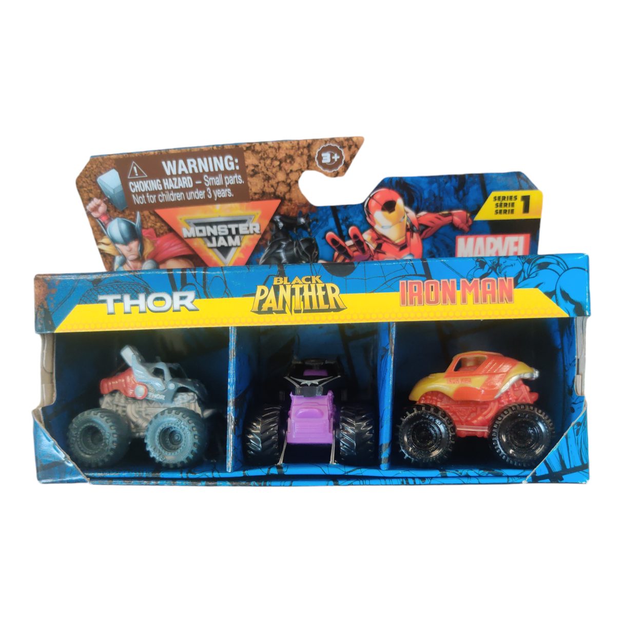 Marvel - Monster Jam - Thor,  Black Panther&Ironman