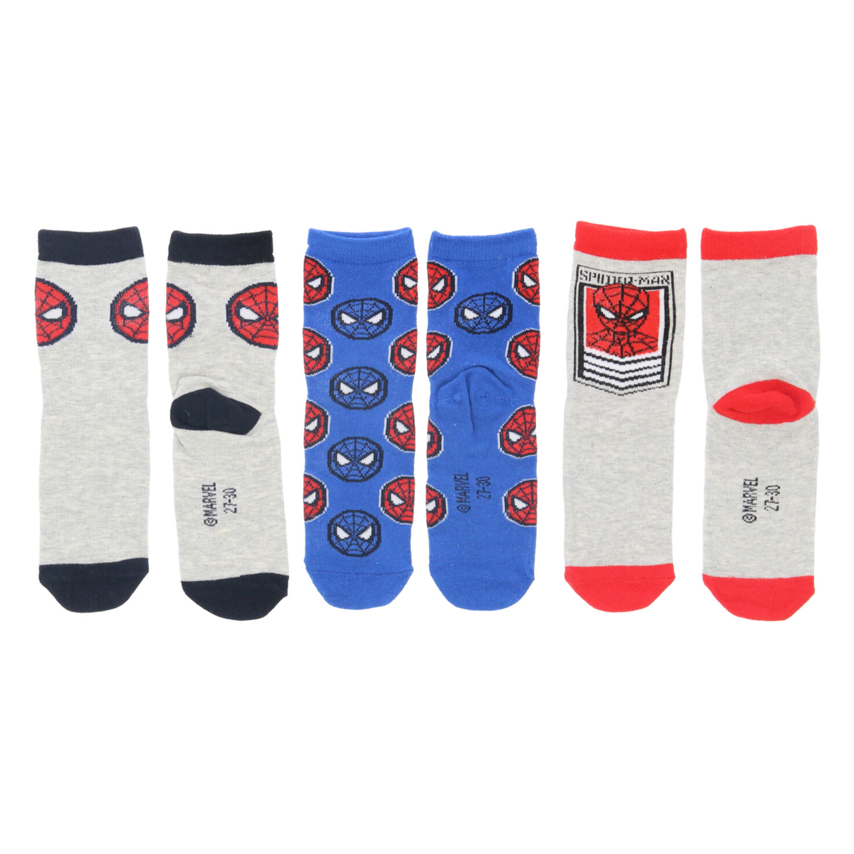 Spiderman 3-pack strømper 27-30