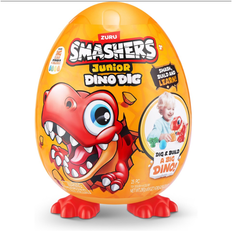 Kæmpe Smasher Junior Dino egg med 25 dele