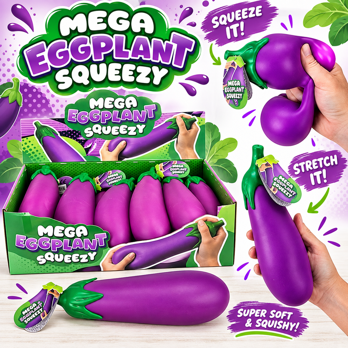XXL Aubergine squishy 30 cm