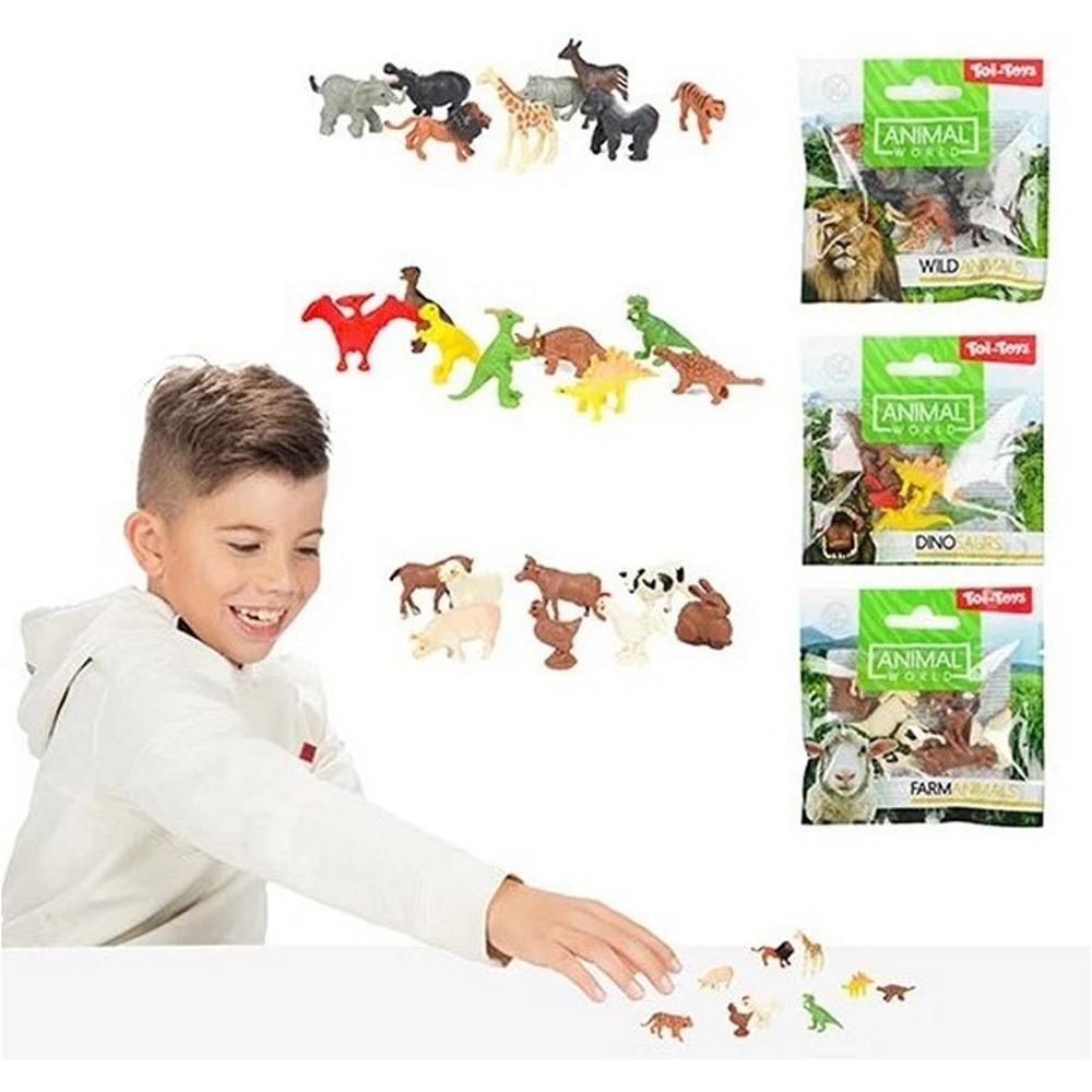 Animal world pakke med 8 dyr (3 forskellige modeller - leveres assorteret)