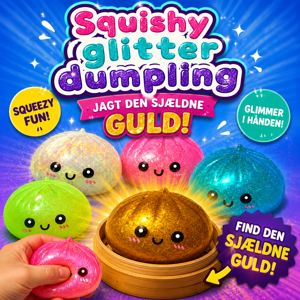XL Glitter dumpling - Jagt den sjældne guld