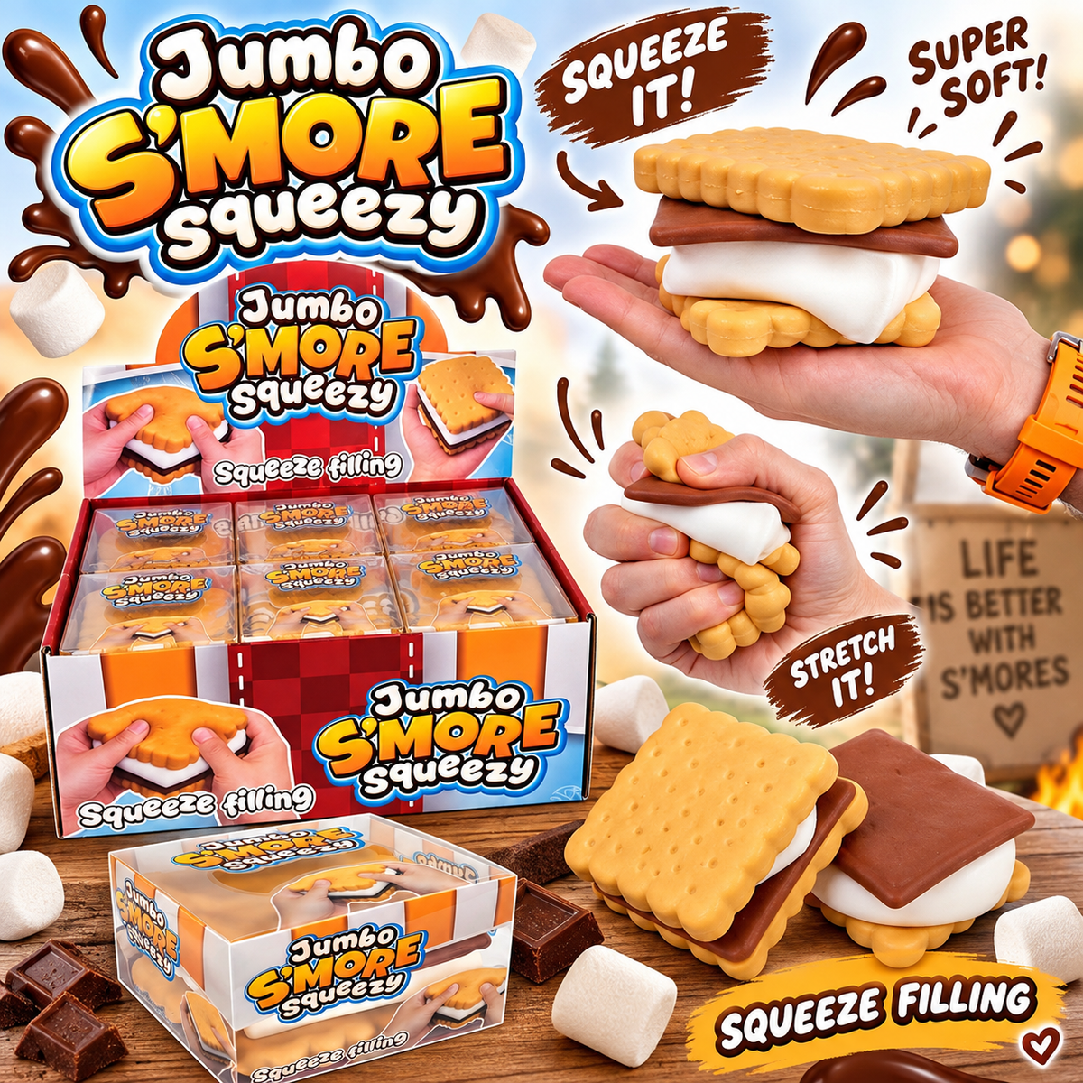 XXL squishy sandwich cookie