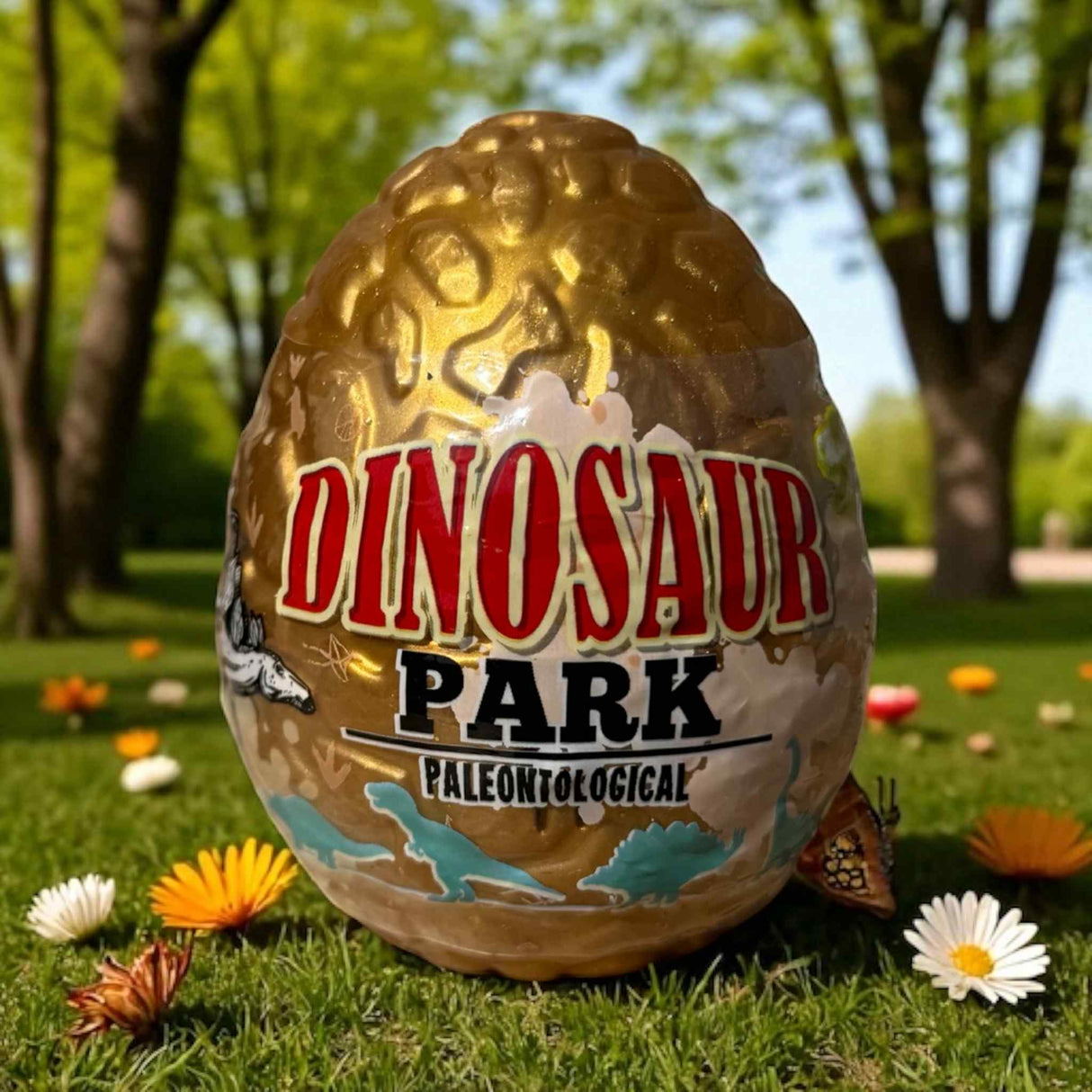 Surprise dinosaur park æg med lys