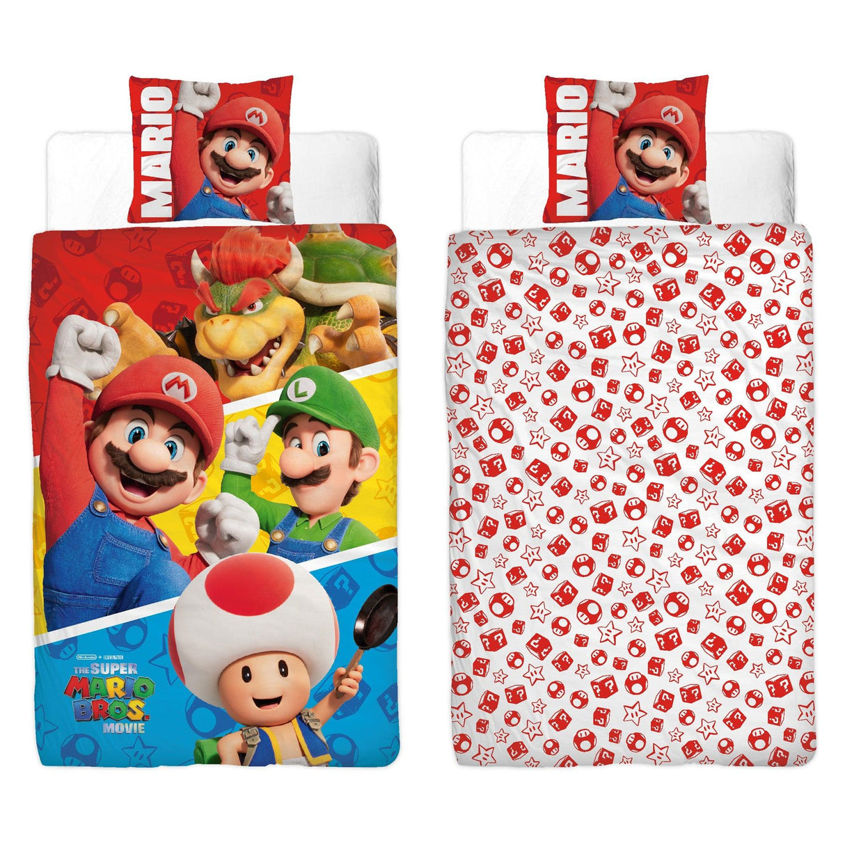 Super Mario vendbart senior sengesæt 140x200 cm