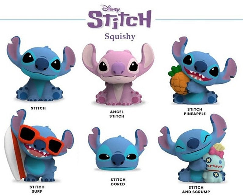 Stitch squishy (15x20 cm incl emballage) leveres assorteret.