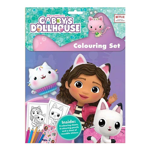 Gabbys dukkehus malesæt incl farveblyanter og klistermærker