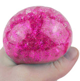 Squishy glitter splash ball