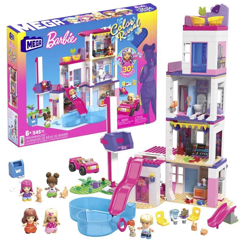 Barbie - Dreamhouse - 30+ accessories (Indeholder 5 colour reveal barbie dukker)