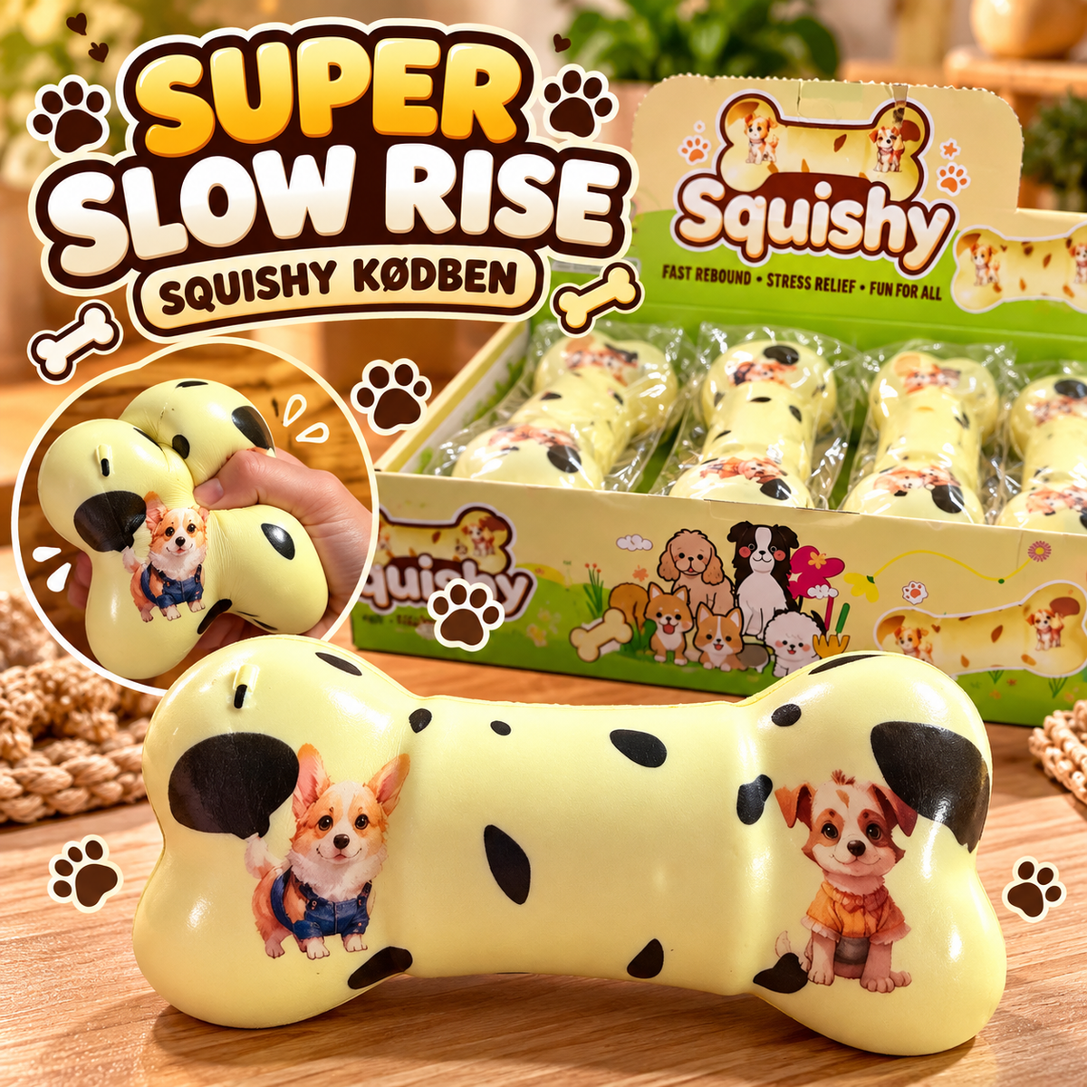 Slow rise Squishy kødben ca 14 cm