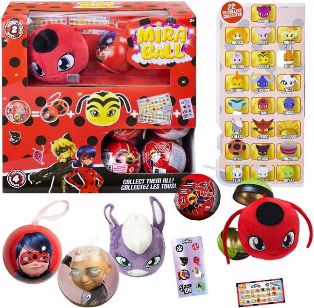 Miraculous surprise ball med bamse og accessories