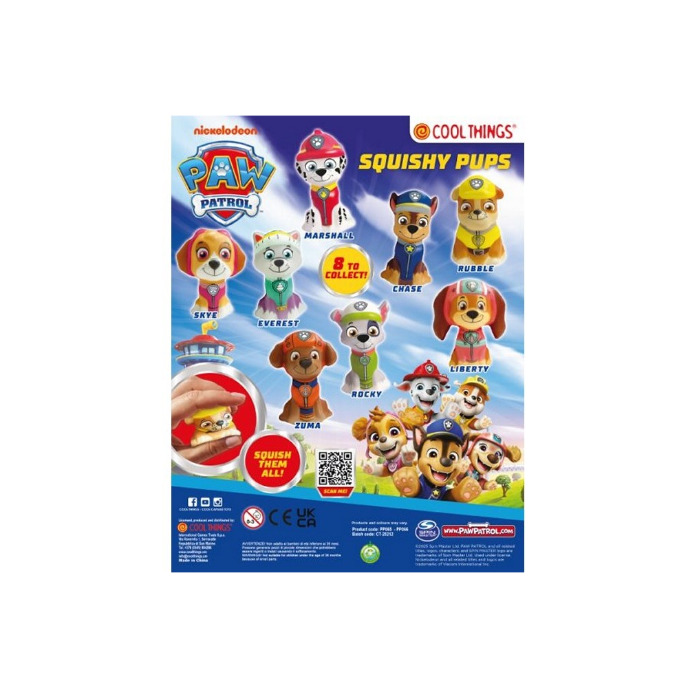 Paw Patrol surprise egg med squishy 8 cm figur