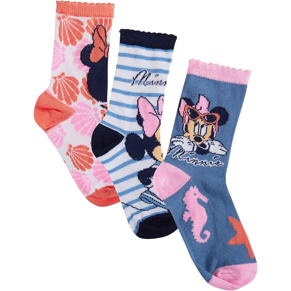Minnie Mouse 3 pack strømper (Assorteret varianter)